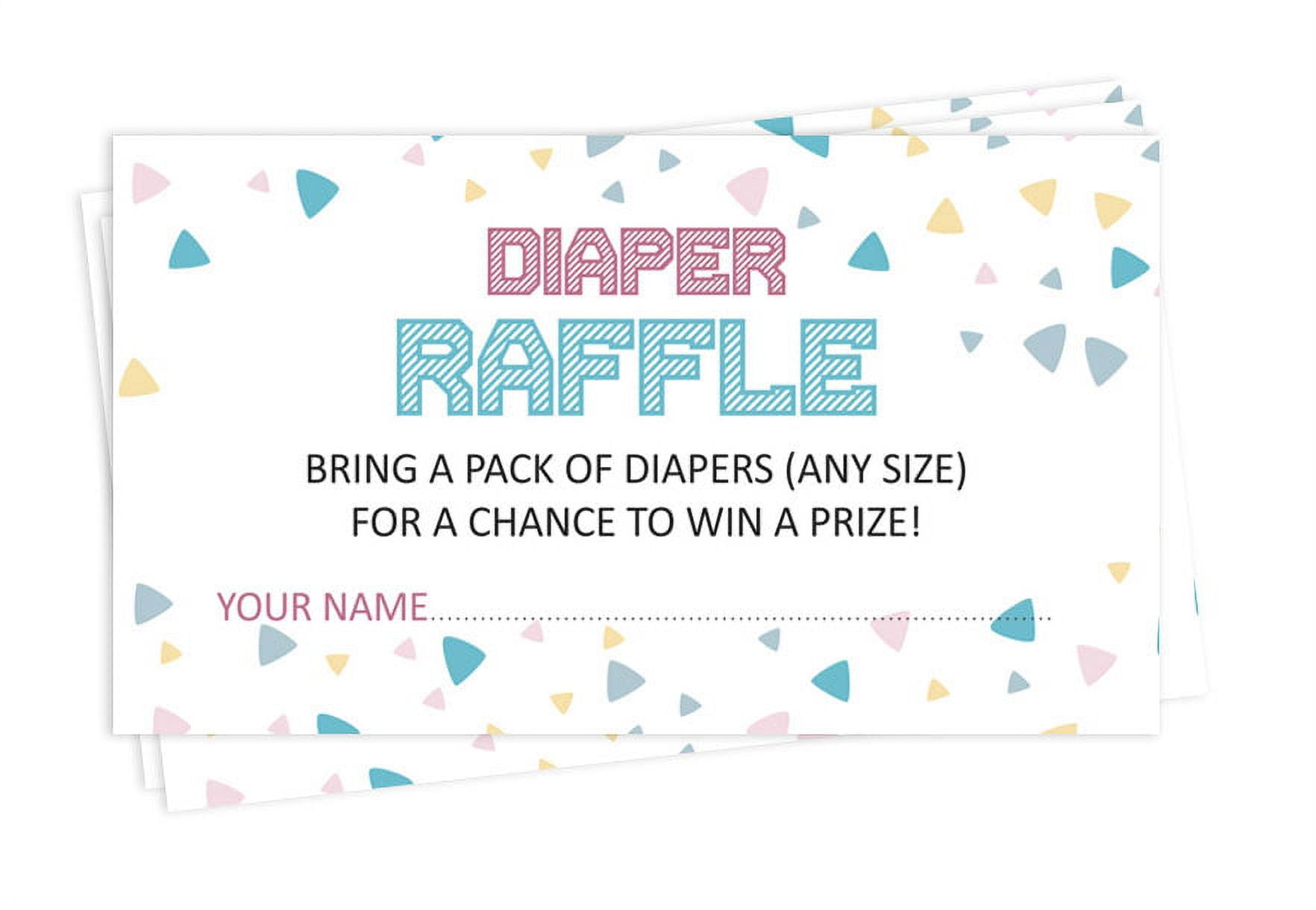 Inkdotpot 30Gender Reveal Baby ShowerDiaper Raffle Ticket Lottery Insert Cards Supplies Games For Baby Shower Party Bring A Pack Of Diapers To Win Favors Gifts And Prizes