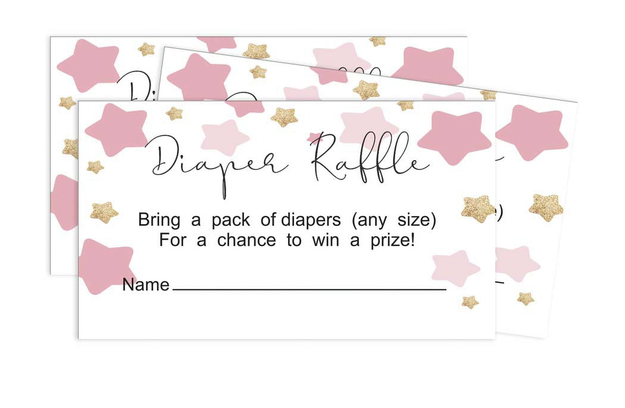 Inkdotpot 30Gender Reveal Baby ShowerDiaper Raffle Ticket Lottery Insert Cards Supplies Games For Baby Shower Party Bring A Pack Of Diapers To Win Favors Gifts And Prizes