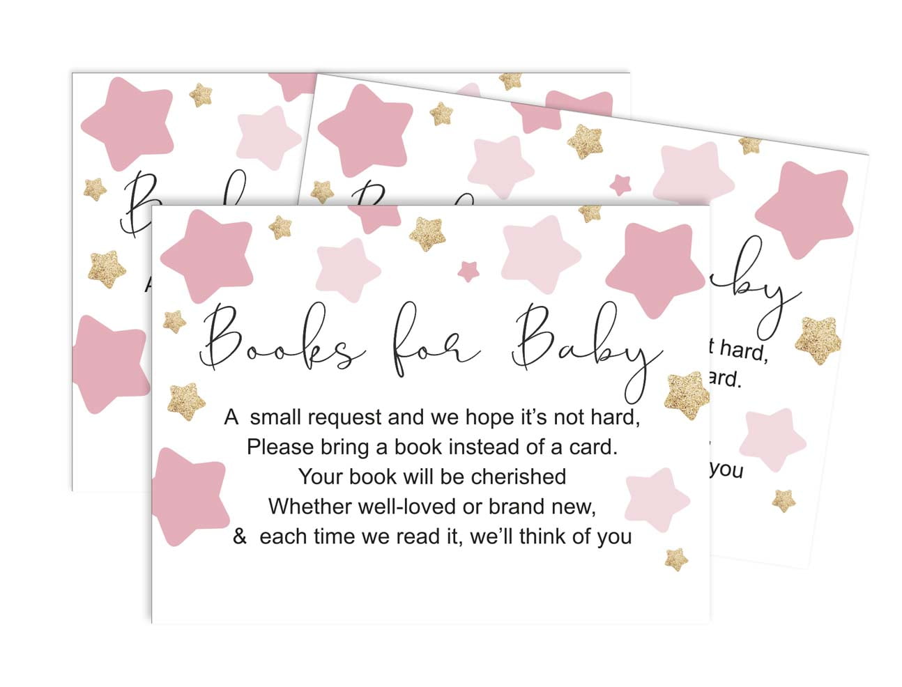 Inkdotpot 30Gender Reveal Twinkle Twinkle Little Star Baby Shower Book Request Cards Bring A Book Instead Of A Card Baby Shower Invitations Inserts Games