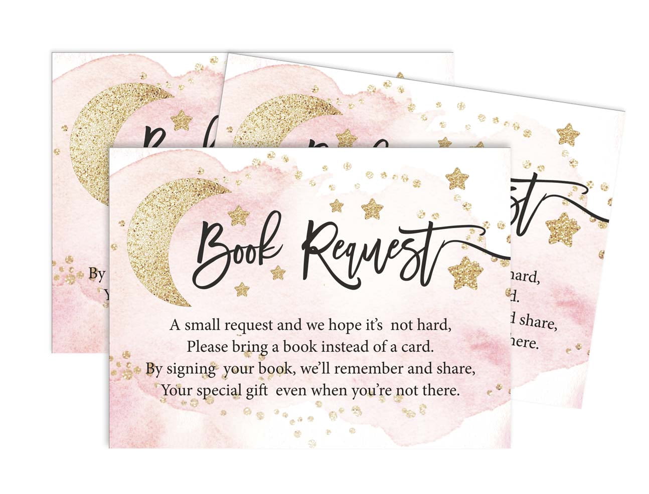 Inkdotpot 30Gender Reveal Twinkle Twinkle Little Star Baby Shower Book Request Cards Bring A Book Instead Of A Card Baby Shower Invitations Inserts Games