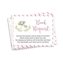 Inkdotpot 30Hippo Girl Jungle Animals Baby Shower Book Request Cards Bring A Book Instead Of A Card Baby Shower Invitations Inserts Games