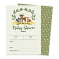 thumbnail image 1 of Inkdotpot 30Jungle Animals Baby Shower Invitation Cards Gender Neutral Fill In Blank Invites, 1 of 1