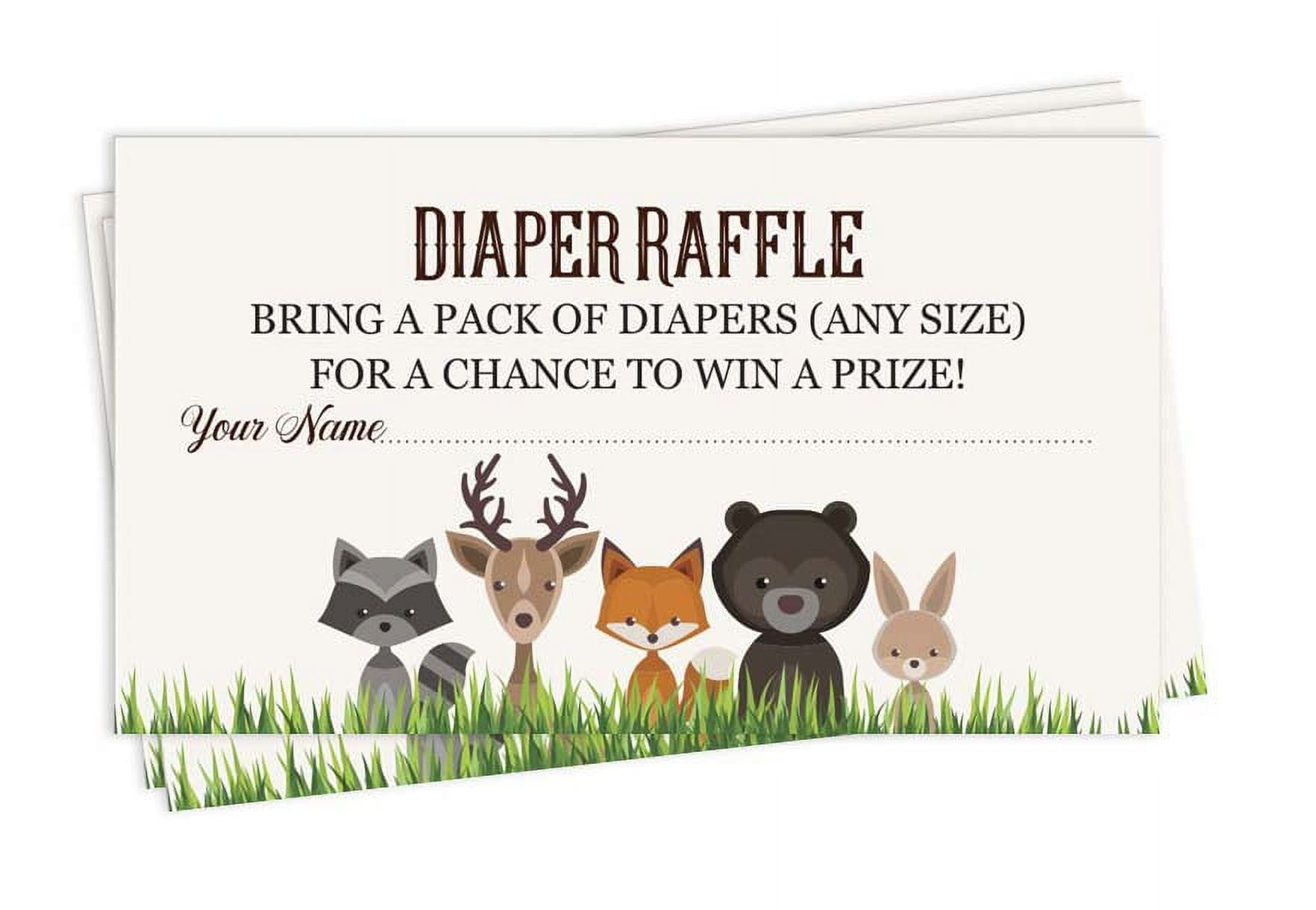 Inkdotpot 30Jungle Animals Baby ShowerDiaper Raffle Ticket Lottery Insert Cards Supplies Games For Baby Shower Party Bring A Pack Of Diapers To Win Favors Gifts And Prizes
