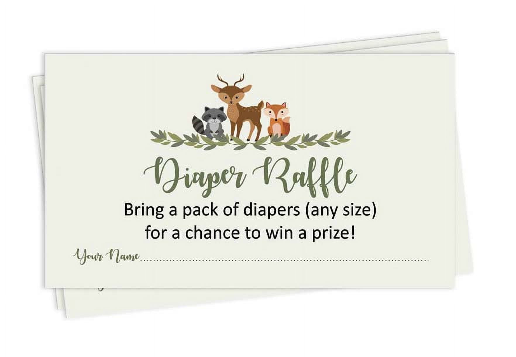 Inkdotpot 30Jungle Animals Baby ShowerDiaper Raffle Ticket Lottery Insert Cards Supplies Games For Baby Shower Party Bring A Pack Of Diapers To Win Favors Gifts And Prizes