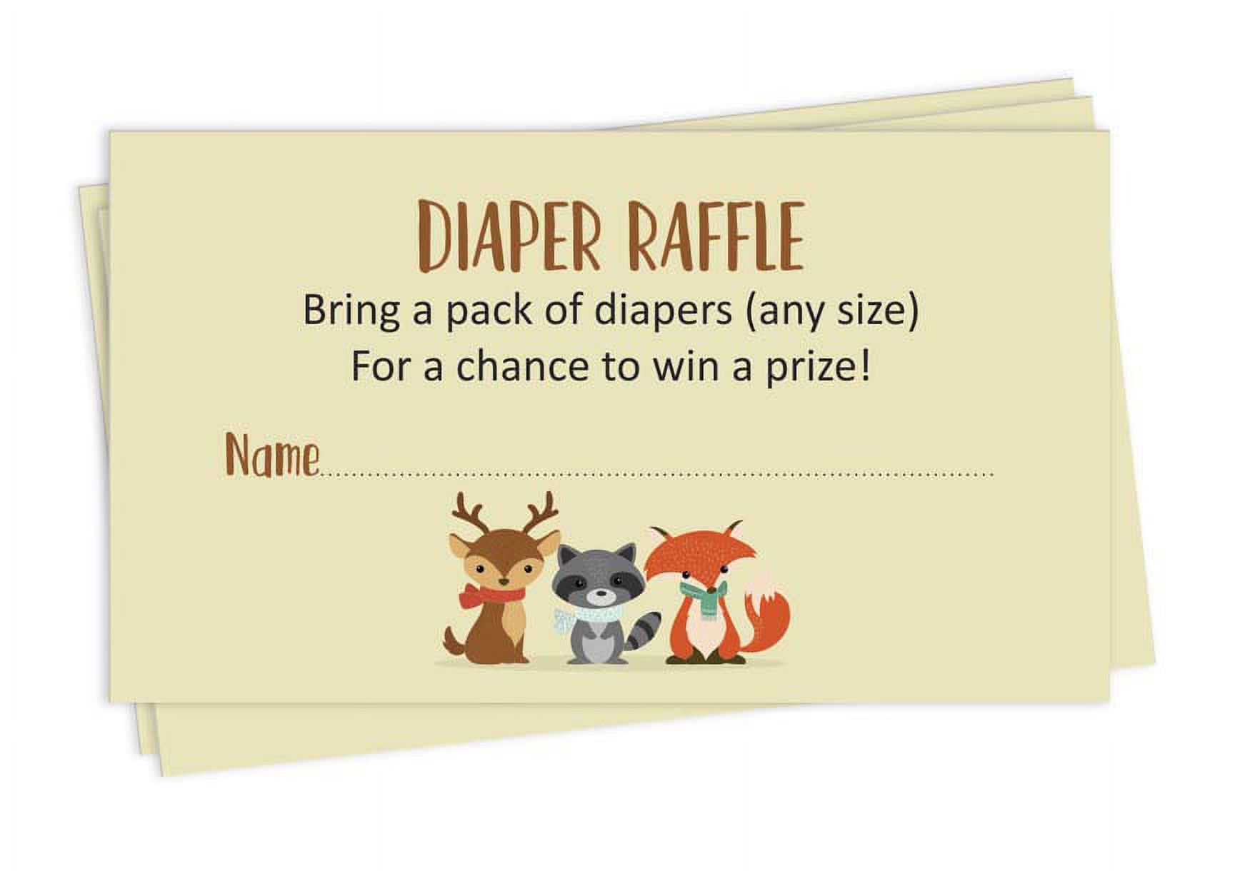 Inkdotpot 30Jungle Animals Baby ShowerDiaper Raffle Ticket Lottery Insert Cards Supplies Games For Baby Shower Party Bring A Pack Of Diapers To Win Favors Gifts And Prizes