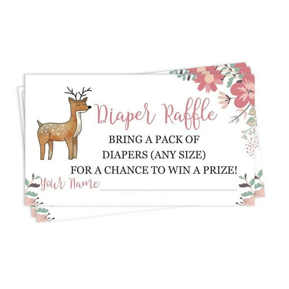 Inkdotpot 30Jungle Animals Baby ShowerDiaper Raffle Ticket Lottery Insert Cards Supplies Games For Baby Shower Party Bring A Pack Of Diapers To Win Favors Gifts And Prizes