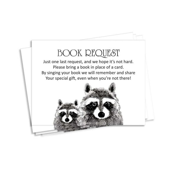 Inkdotpot 30Jungle Animals Gender Neutral Baby Shower Book Request Cards Bring A Book Instead Of A Card Baby Shower Invitations Inserts Games