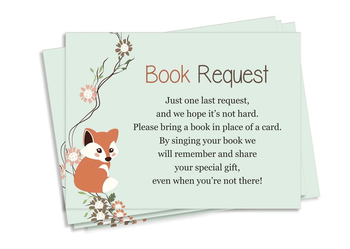 Inkdotpot 30Jungle Animals Gender Neutral Baby Shower Book Request Cards Bring A Book Instead Of A Card Baby Shower Invitations Inserts Games