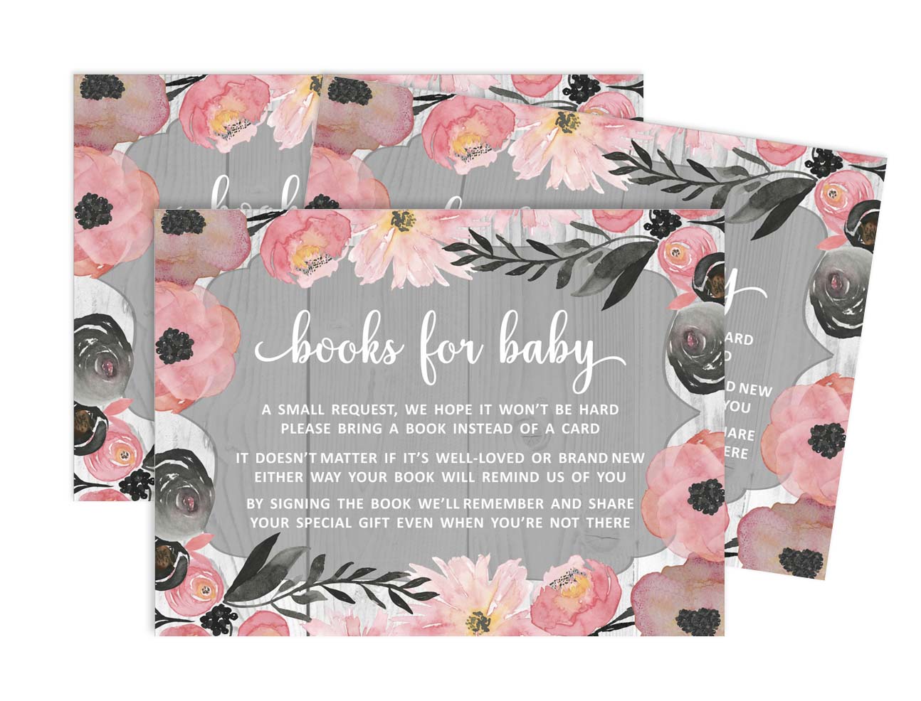 Inkdotpot 30Jungle Animals Gender Neutral Baby Shower Book Request Cards Bring A Book Instead Of A Card Baby Shower Invitations Inserts Games