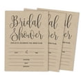 thumbnail image 1 of Inkdotpot 30Kraft RusticFill-In Style Bridal Shower Invitations Wedding Blank Invites, 1 of 8