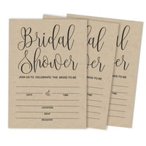 Inkdotpot 30Kraft RusticFill-In Style Bridal Shower Invitations Wedding Blank Invites