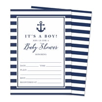 Inkdotpot 30Nautical Baby Shower Invitation Cards Nautical Fill In Blank Invites Gender Neutral