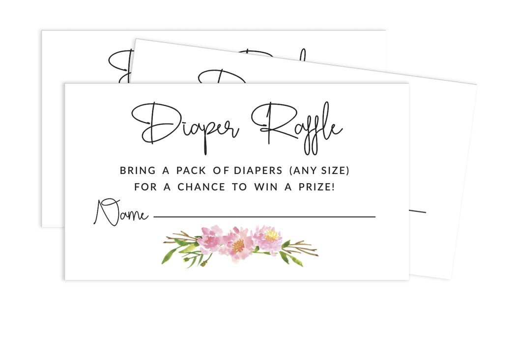Inkdotpot 30Raccoon Jungle Animals Baby ShowerDiaper Raffle Ticket Lottery Insert Cards Supplies Games For Baby Shower Party Bring A Pack Of Diapers To Win Favors Gifts And Prizes