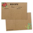 thumbnail image 1 of Inkdotpot 4x6 Inch Recipe Cards (Set of 50) , Thick Double Sided Premium Card Stock- Modern Style Kraft Recipe Notecards for Weddings- Bridal- Baby Shower - Floral Theme, 1 of 6