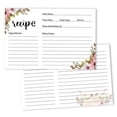thumbnail image 1 of Inkdotpot 4x6 Inch Recipe Cards (Set of 50) , Thick Double Sided Premium Card Stock- Modern Style White Recipe Notecards for Weddings- Bridal- Baby Shower - Floral Theme, 1 of 6