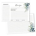 thumbnail image 1 of Inkdotpot 4x6 Inch Recipe Cards (Set of 50) , Thick Double Sided Premium Card Stock- Modern Style White Recipe Notecards for Weddings- Bridal- Baby Shower - Greenery Theme, 1 of 6