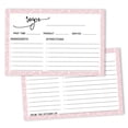 thumbnail image 1 of Inkdotpot 4x6 Inch Recipe Cards (Set of 50) , Thick Double Sided Premium Card Stock- Modern Style White Recipe Notecards for Weddings- Bridal- Baby Shower - Baby Pink Border Theme, 1 of 6