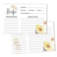 thumbnail image 1 of Inkdotpot 4x6 Inch Recipe Cards (Set of 50) , Thick Double Sided Premium Card Stock- Modern Style White Recipe Notecards for Weddings- Bridal- Baby Shower - flower Theme, 1 of 6