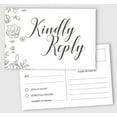 thumbnail image 1 of Inkdotpot 50 Blank RSVP Cards,RSVP Postcards No Envelopes Needed,Floral Print Response Card,RSVP For Wedding,Baby Shower,Bridal Shower, 1 of 5