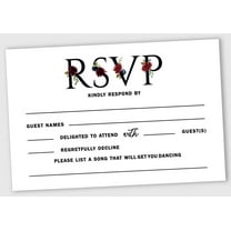 Inkdotpot 50 Blank RSVP Cards With White Envelopes Floral 4"x6" Response Cards-RSVP Reply Card For Wedding-Bridal Shower-Baby Shower-Rehearsal Dinner