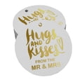 thumbnail image 1 of Inkdotpot 50 Pack Hugs & Kisses From The Wedding Favor Paper Tag Craft Real Gold Foil Hang Tag, 1 of 6