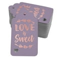 thumbnail image 1 of Inkdotpot 50 Pack Love Is Sweet Wedding Favor Paper Tags Craft Real Rose Gold Foil Hang Tag, 1 of 6