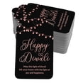 thumbnail image 1 of Inkdotpot 50 Pack Real Rose Gold Foil Paper Tags Happy Diwali Favor Hang Tag, 1 of 6
