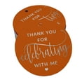 thumbnail image 1 of Inkdotpot 50 Pack Thank You For Celebrating With Me Birthday Favor Paper Tags Craft Real Silver Foil Hang Tags, 1 of 6