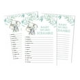 thumbnail image 1 of Inkdotpot 50 PackBaby WordScrambleBaby ShowerGame Cards Baby Elephant Gender Neutral Party Supplies Fun Baby Shower Game Favors, 1 of 6