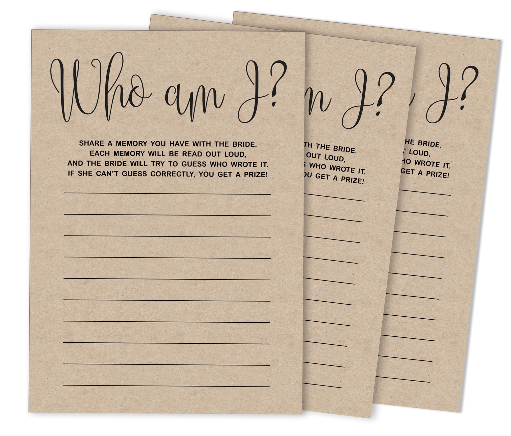 Inkdotpot 'Who Said It?' Bridal Shower Game – 50-Pack He Said/She Said Cards, Floral Design