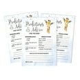 thumbnail image 1 of Inkdotpot 50Prediction CardsFor Baby Shower Game Giraffe Jungle Animals Party Supplies Fun Baby Shower Game Favors, 1 of 5