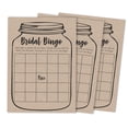 thumbnail image 1 of Inkdotpot 50Rustic Kraft Mason JarBingoGameCardsFor Bridal Wedding Shower Bachelorette Party Bulk Blank Square Fill In Gift Ideas, 1 of 7