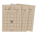 thumbnail image 1 of Inkdotpot 50Rustic Kraft PaperBingoGameCardsFor Bridal Wedding Shower Bachelorette Party Bulk Blank Square Fill In Gift Ideas, 1 of 5