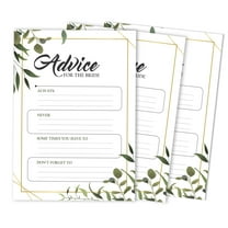 Inkdotpot Advice For The BrideCardsSet Of 50GreeneryBridal Shower Activity Game