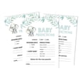 thumbnail image 1 of Inkdotpot Baby Elephant Gender Neutral Party Supplies Set Of 50 Baby ShowerPrediction Cards For Baby Shower Game, 1 of 1