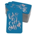 thumbnail image 1 of Inkdotpot Baby It's Cold Outside Baby Shower Bottle Tag Real Rose Gold Foil Favor Hang Tags 50 Pack, 1 of 6