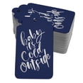 thumbnail image 1 of Inkdotpot Baby It's Cold Outside Baby Shower Bottle Tag Real Silver Foil Favor Hang Tags 50 Pack, 1 of 6