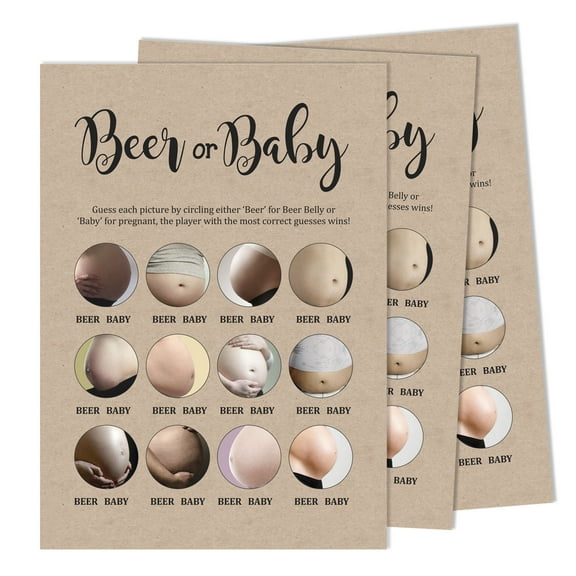 Inkdotpot Beer Or Baby Rustic Games Party Supplies Activity Cards Baby Shower Game Ideas Gender Neutral Games Its A Boy Or Girl