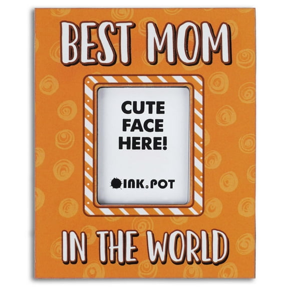 Inkdotpot Best Mom In The World! PhotoMagnetFrame-MagneticPhotoFramesFor Refrigerator Magnets- MiniPhotoFrames- Cute Gift ForMothers Day | 10 x 8 cm