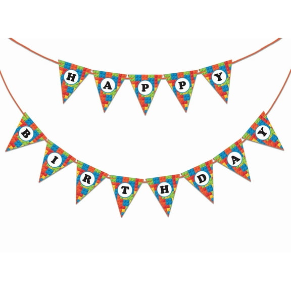 Inkdotpot Birthday Party DecorationsHappy Birthday Party GarlandBaby Boy Pennant Banner Flag