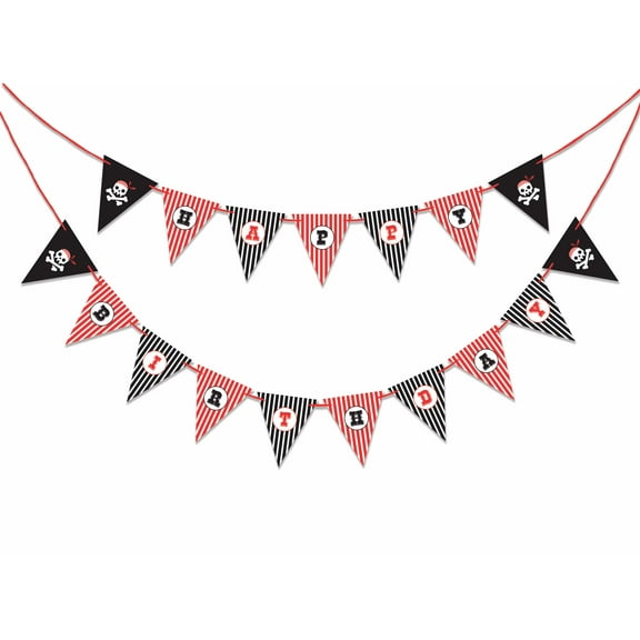 Inkdotpot Birthday Party DecorationsHappy Birthday Party GarlandBaby Boy PiratePennant Banner Flag