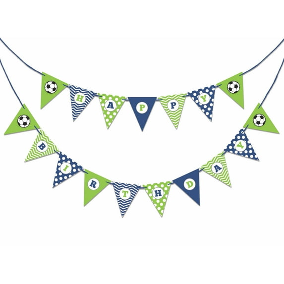 Inkdotpot Birthday Party DecorationsHappy Birthday Party GarlandBaby Boy SoccerPennant Banner Flag