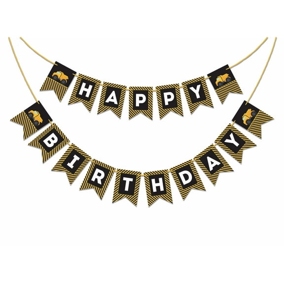 Inkdotpot Birthday Party DecorationsHappy Birthday Party GarlandBaby Boy TruckPennant Banner Flag