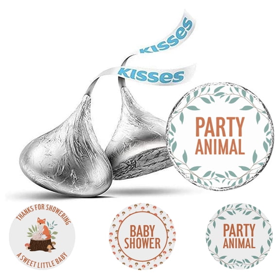 Inkdotpot Boy Girl Baby Shower Party Collection, Pack of 190 Stickers For Kisses Chocolate Labels, Kiss Seals DIY Party Decorations-i