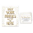 thumbnail image 1 of Inkdotpot Bridal Shower Game 1 Sign+ 30 Size CardsWhite Gold Confetti Girls Night Out Bachelorette Party Drop Your Panties Game, 1 of 6