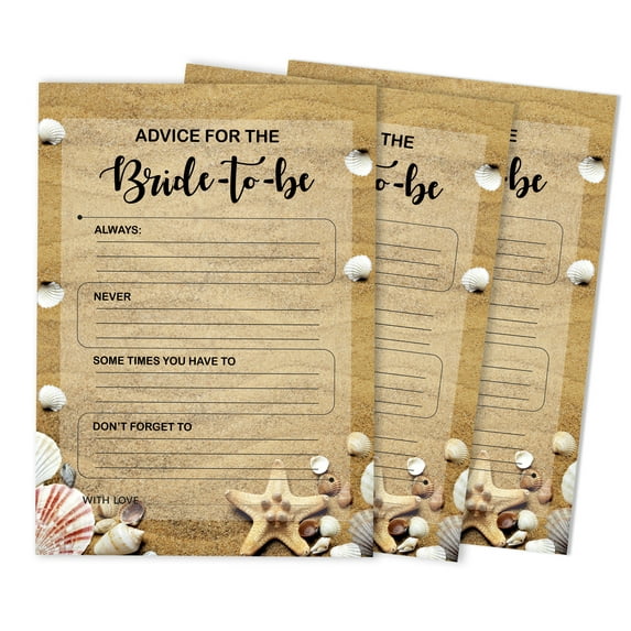 Inkdotpot Bridal Shower Games Advice For The Bride Set Of 50BeachMad Libs Game ActivityCards