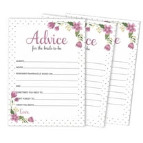 Inkdotpot Bridal Shower Games Advice For The Bride Set Of 50FloralMad Libs Game ActivityCards