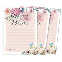 Inkdotpot Bridal Shower Games Advice For The Bride Set Of 50FloralMad Libs Game ActivityCards