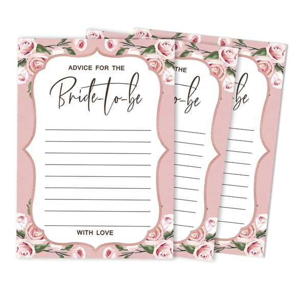 Inkdotpot Bridal Shower Games Advice For The Bride Set Of 50FloralMad Libs Game ActivityCards