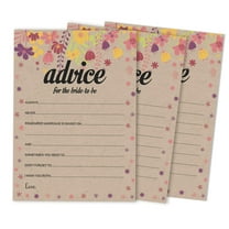 Inkdotpot Bridal Shower Games Advice For The Bride Set Of 50Rustic Kraft FloralMad Libs Game ActivityCards
